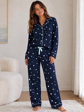 star print pj set